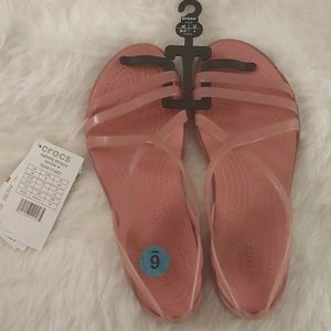 Crocs Isabella Pink Strappy Sandals